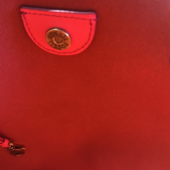 Fossil Neon Coral shoulder purse - Picture 6 of 8